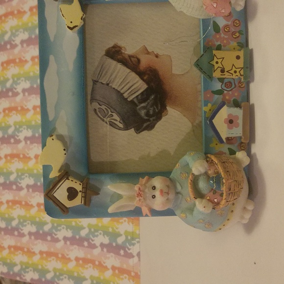 Bunnies & Birds Picture Frame, Easter Frame, Kids Room, Cute! - Picture 2 of 10